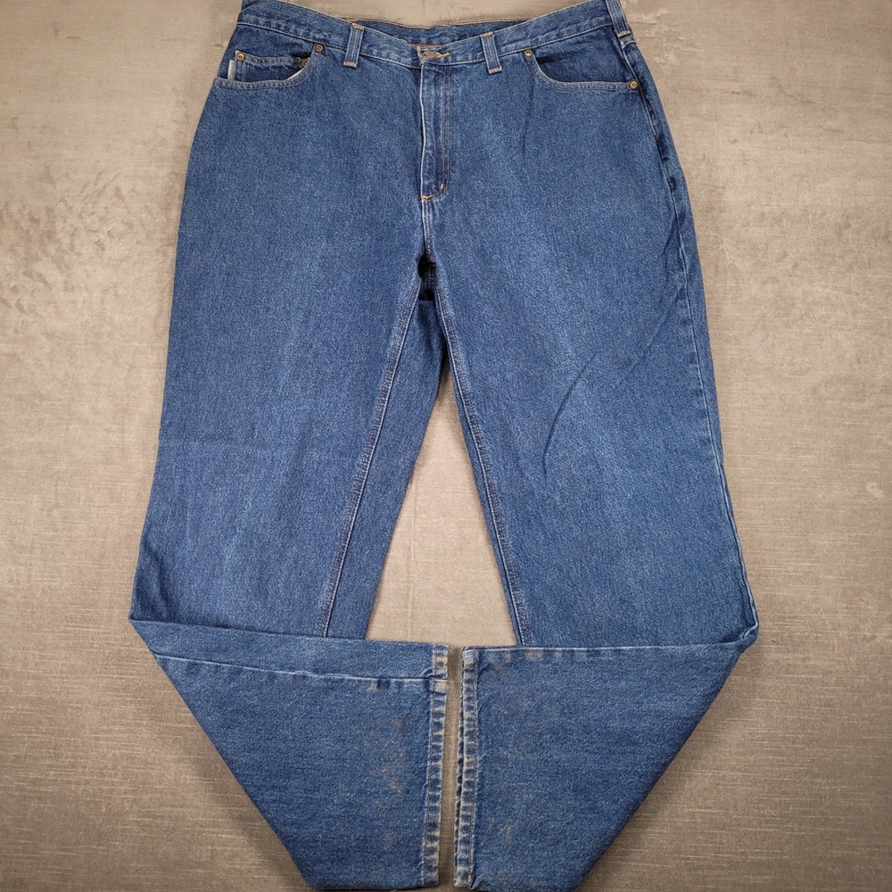 Carhartt Vintage Relaxed Fit Jeans Workwear Denim Blue 40x34 381-83